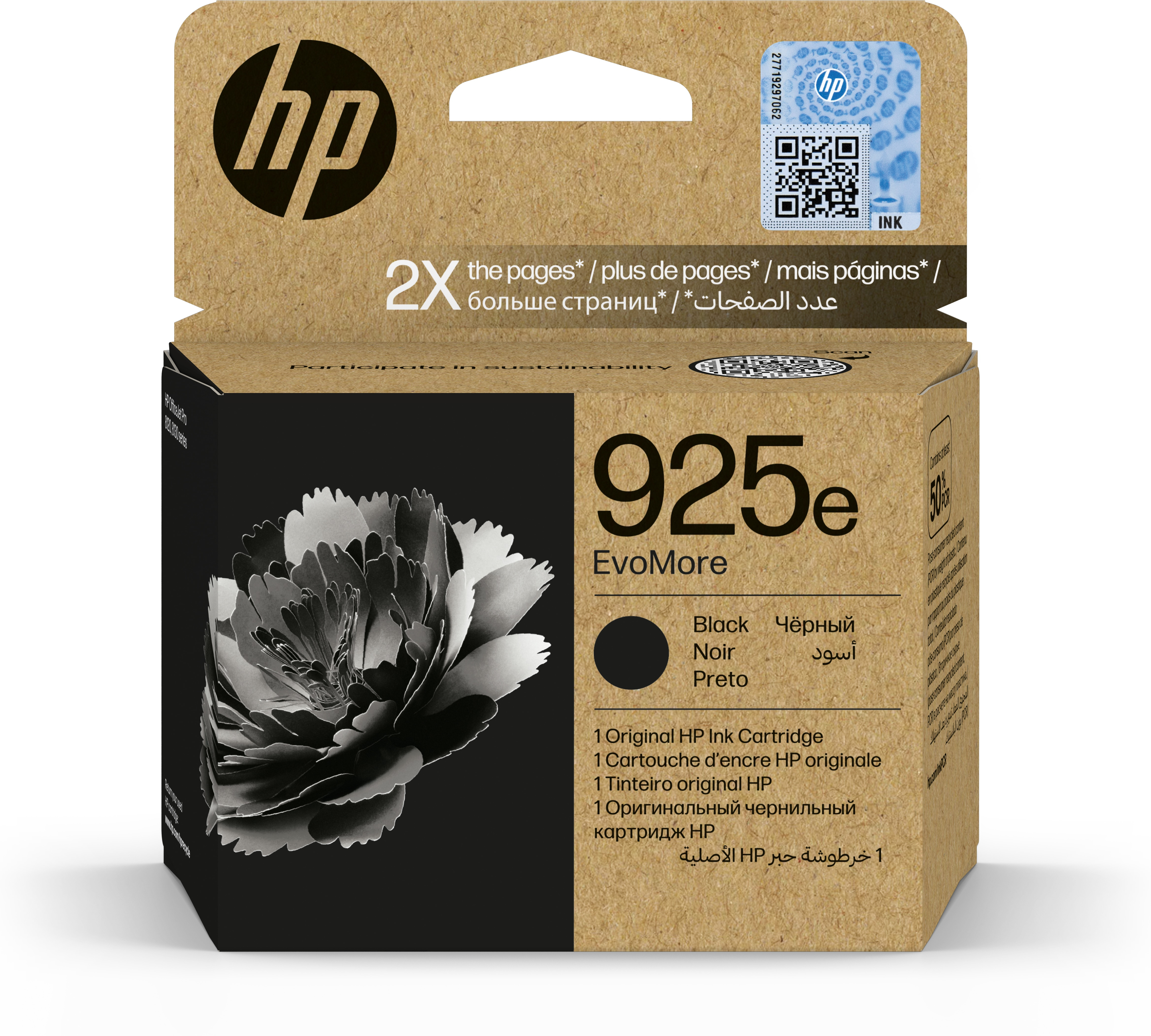 HP Cartuccia di inchiostro nero originale 925e EvoMore