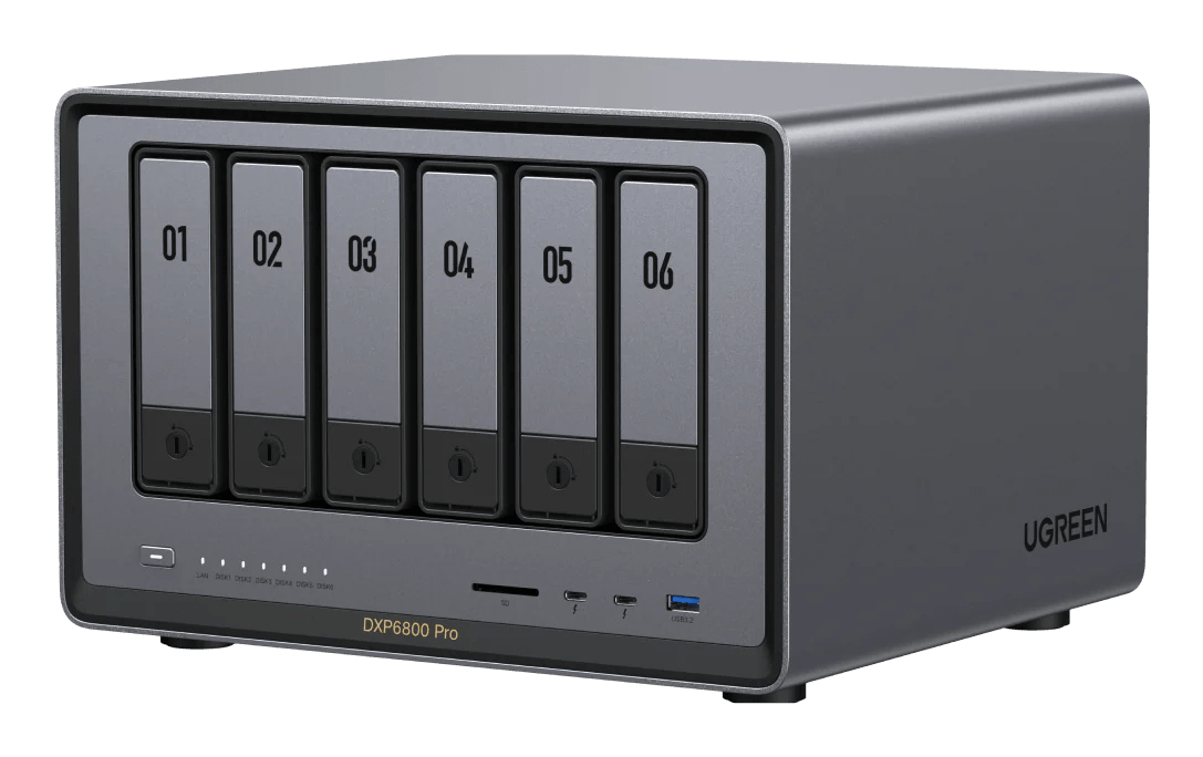 Ugreen NASync DXP6800 Pro NAS Compatta Intel Core i5 i5-1235U 8 GB DDR5 0 TB UGOS Pro Nero