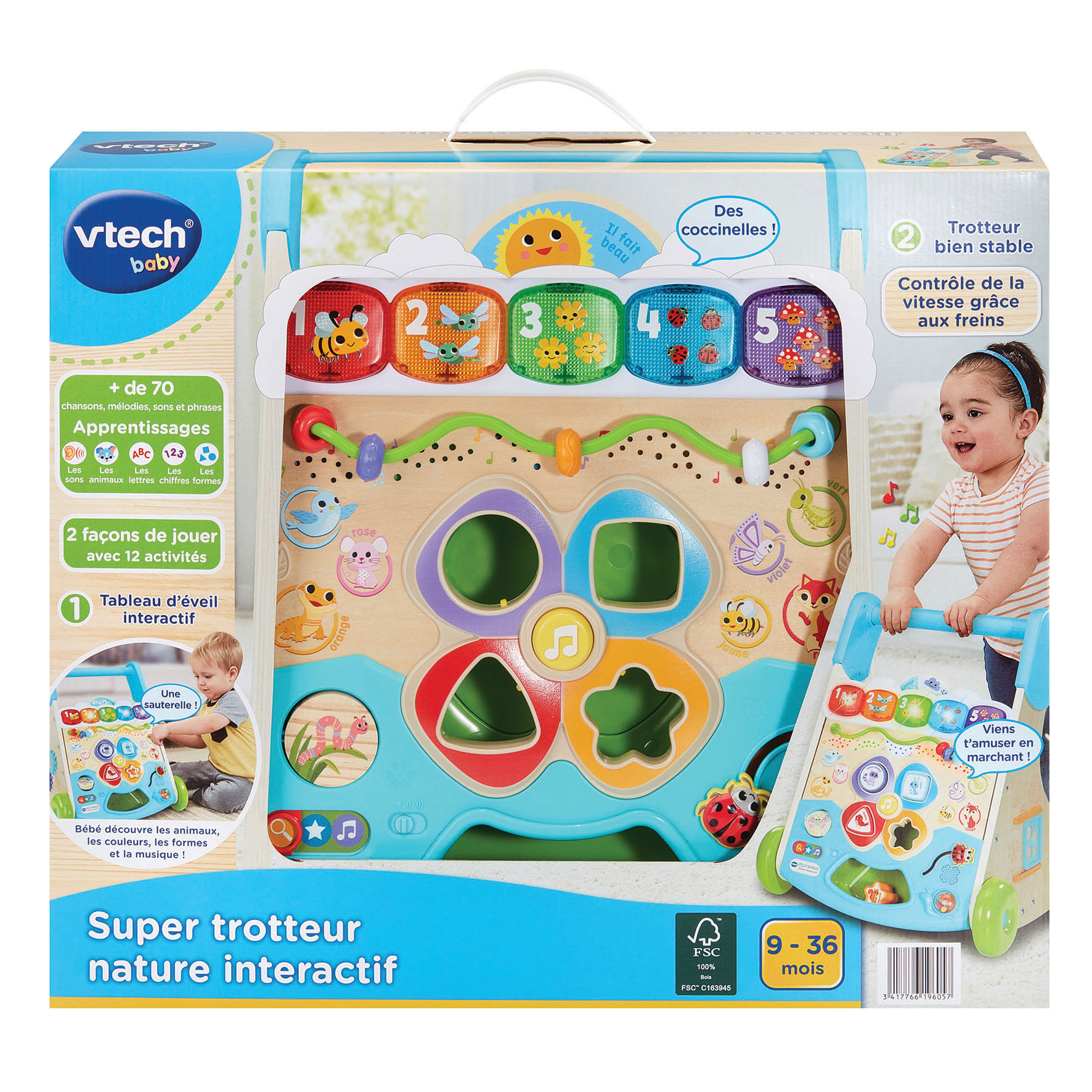 Resim VTech 80-619605 Çok Renkli Plastik Etkileşimli Yürüteç