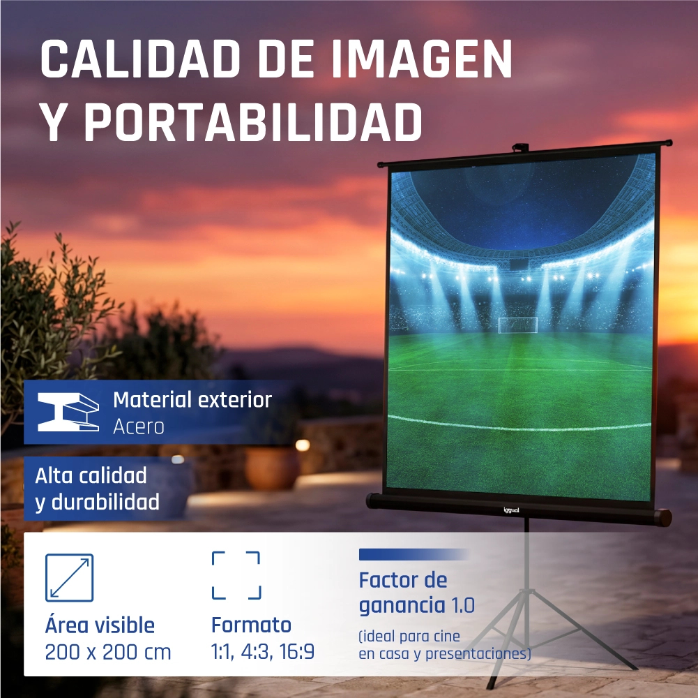 iggual PSITS200 projection screen 2.82 m (111") 1:1 – image 2