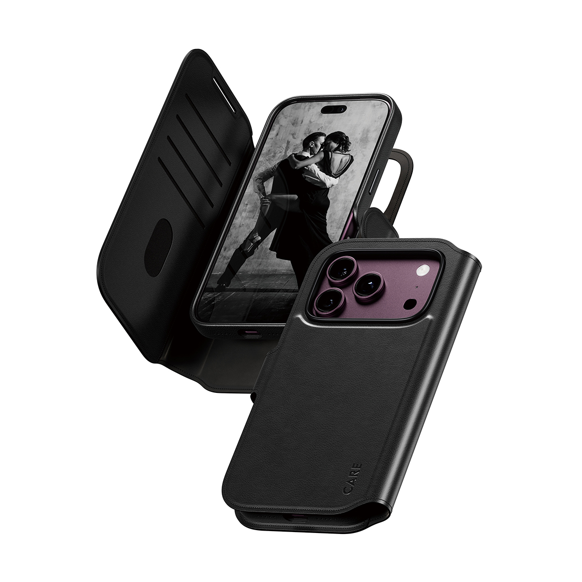PanzerGlass CARE™ by PanzerGlass® Tango 2-in-1 Wallet Case Black w. MagSafe iPhone 18 Pro | 17 Pro | Bulk