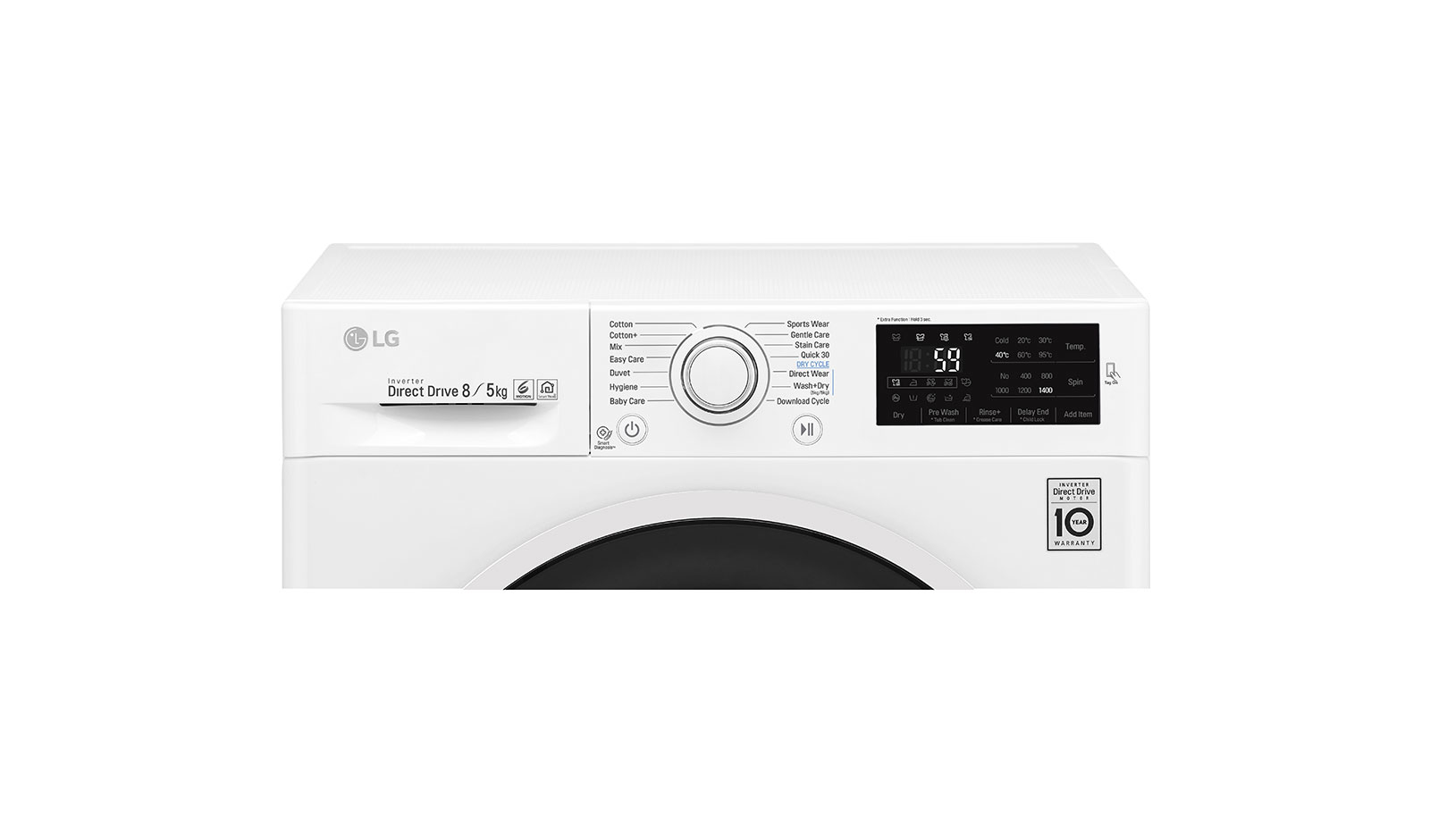 LG F4J6TMP0W washer dryer Freestanding Front-load White – image 6