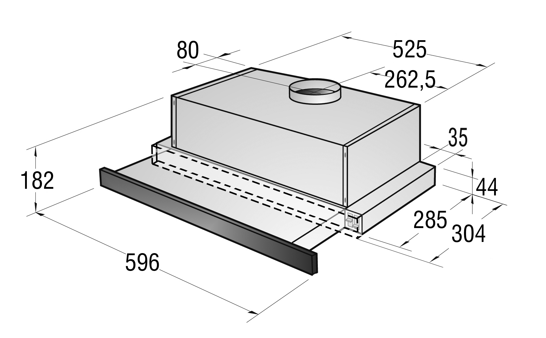 Gorenje DKF2600MSBT cooker hood Built-in Black 250 m³/h – image 2