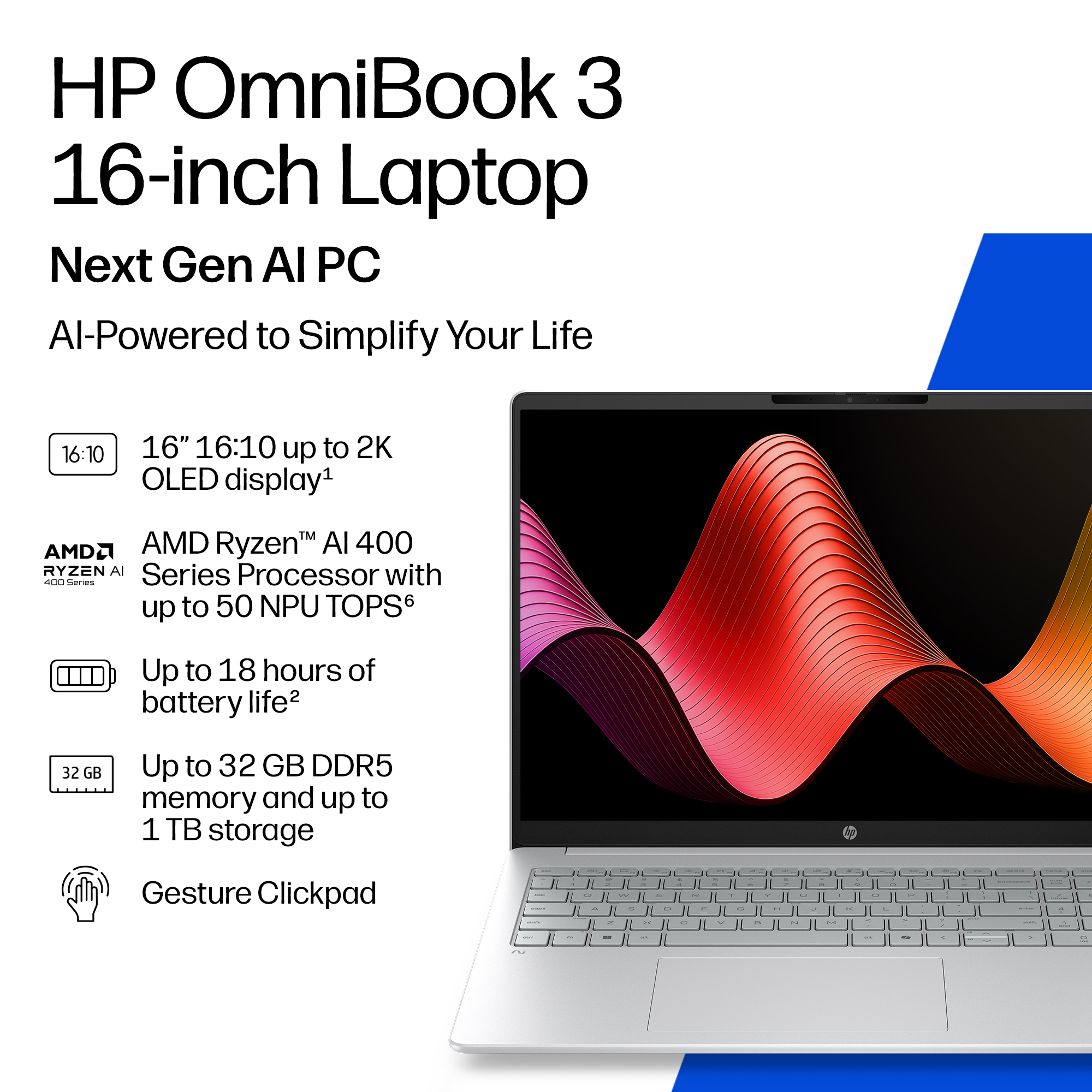 HP DQ8K6EA laptop Copilot+ PC AMD Ryzen™ AI 7 445 – image 4