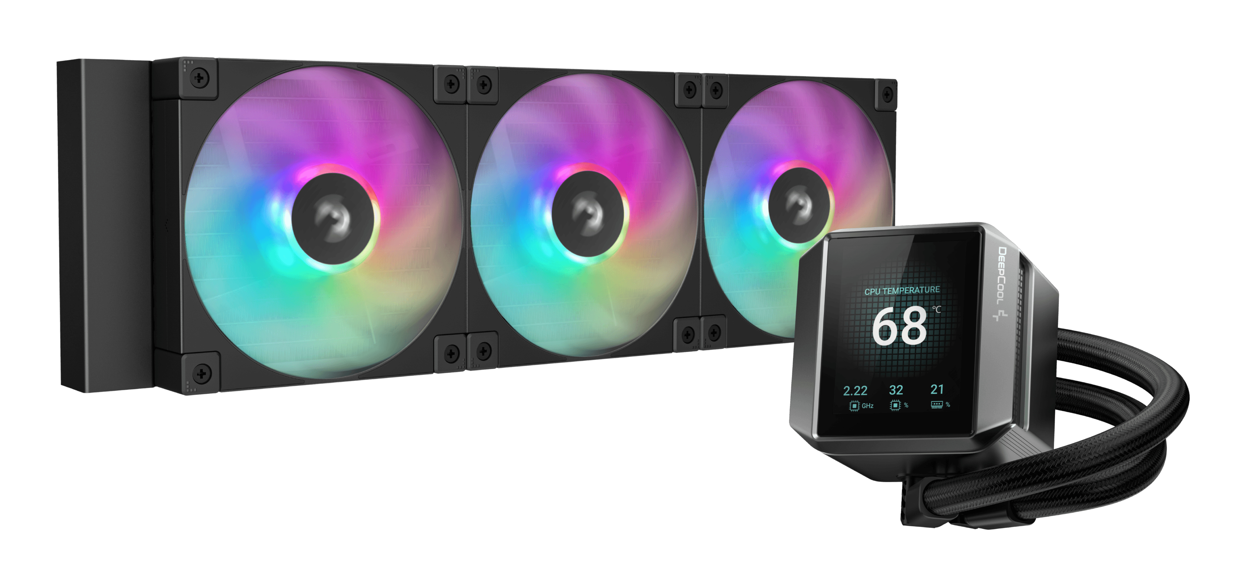 DeepCool MYSTIQUE 360 ARGB Processor All-in-one liquid cooler 12 cm Black 1 pc(s)