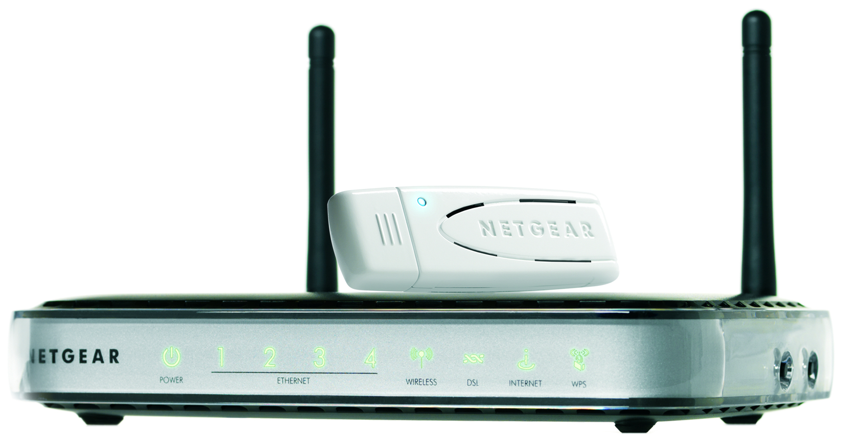 NETGEAR DGNB2100 wireless router Black, Silver