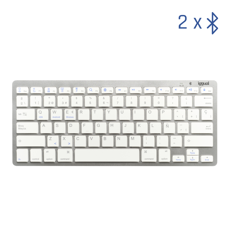 iggual TKL-BK keyboard Universal Bluetooth QWERTY Spanish Silver – image 9