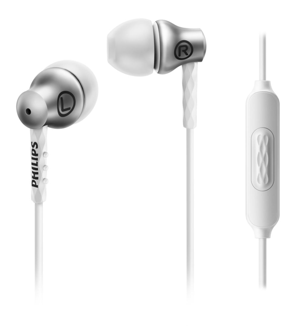 Philips SHE8105SL/27 headphones/headset Wired In-ear Silver, White – image 1