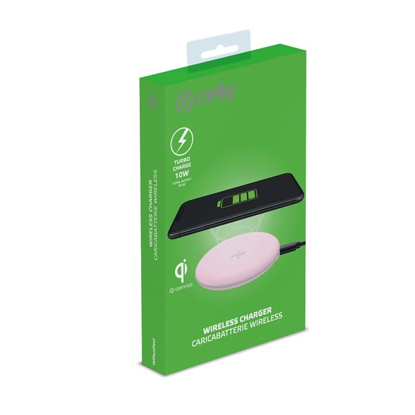 Celly WLFASTFEELPK mobile device charger Smartphone Pink USB Wireless charging Fast charging Indoor – image 4