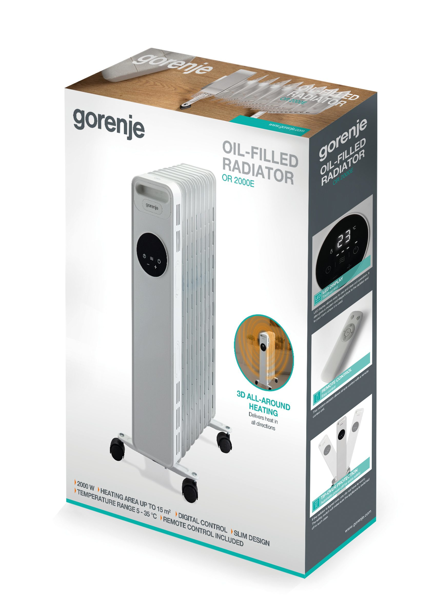 Gorenje OR2000E electric space heater Indoor White – image 5