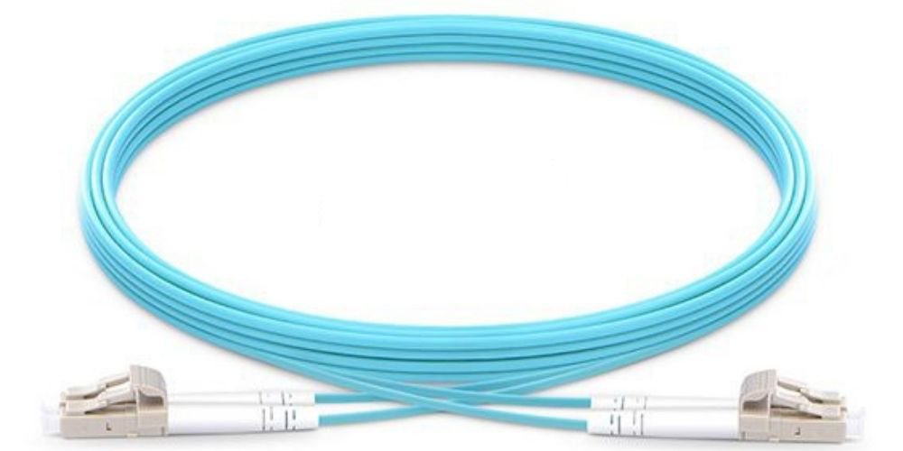 Origin Storage LC-LC OM3 Fibre Optic Cable Multimode Duplex - Aqua 1m cavo di rete Colore acqua