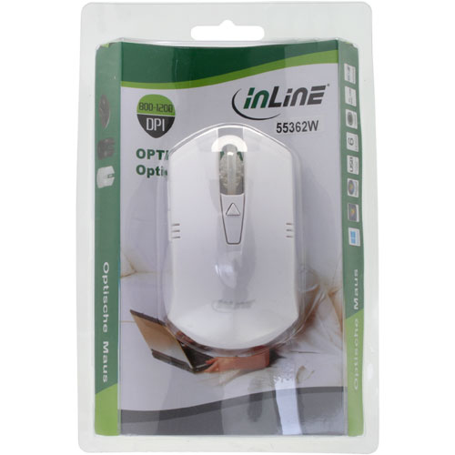 InLine SF-8195 mouse Ambidextrous USB Type-A Optical 1200 DPI – image 2