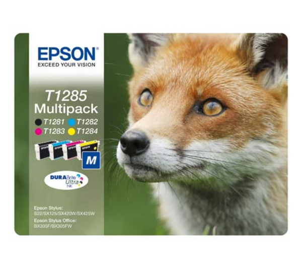 Epson Fox Multipack 4-colours T1285 DURABrite Ultra Ink