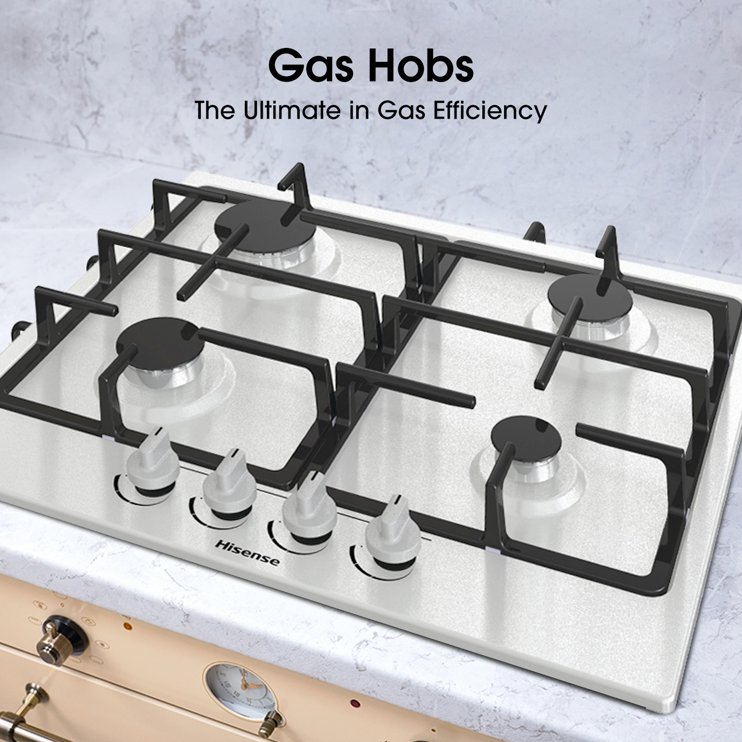 Hisense GM643XF hob Stainless steel Built-in Gas 4 zone(s) – image 6