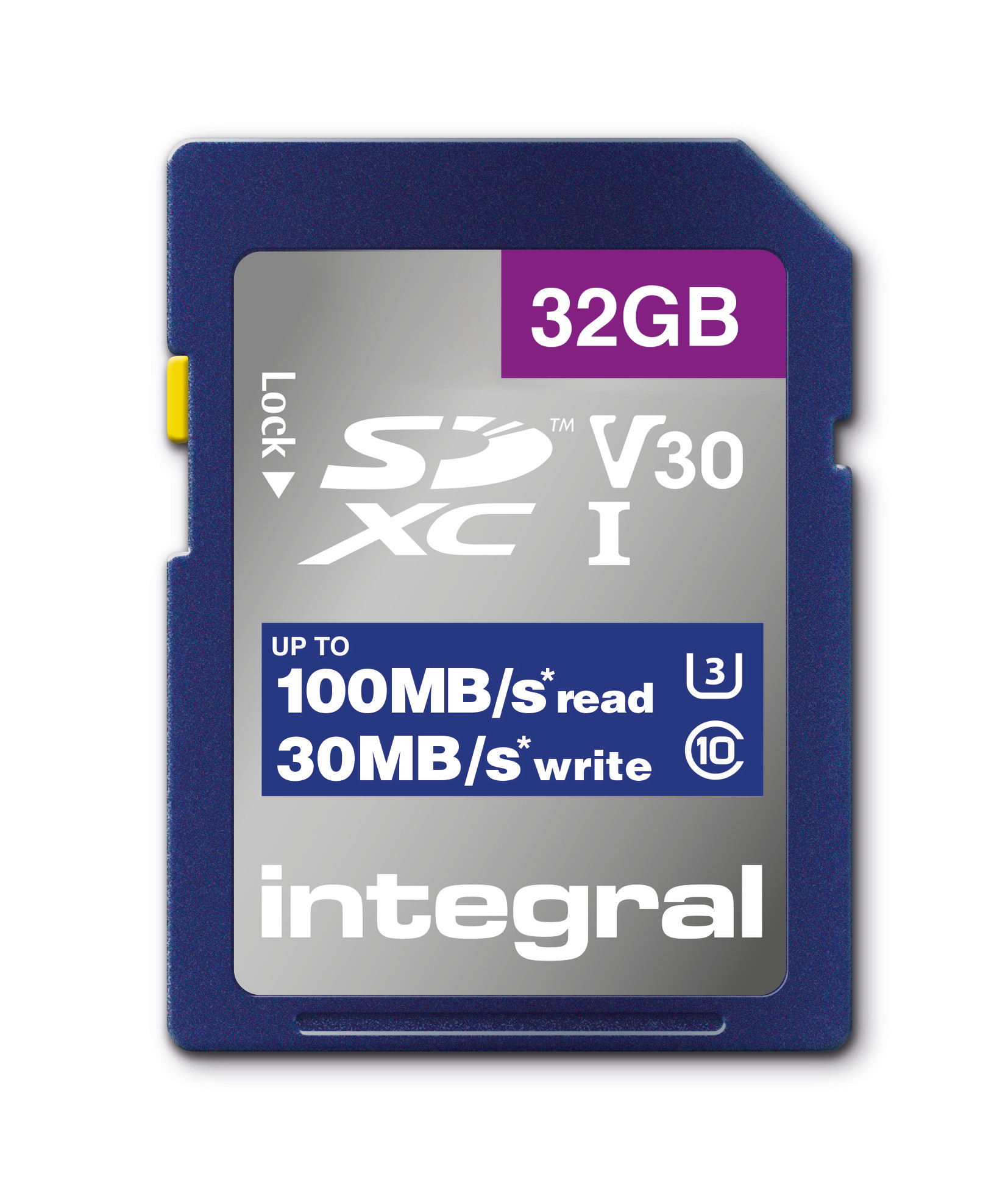 Integral 32GB SD MEMORY CARD SDHC UHS-1 U3 CL10 V30 UP TO R-100 MBS