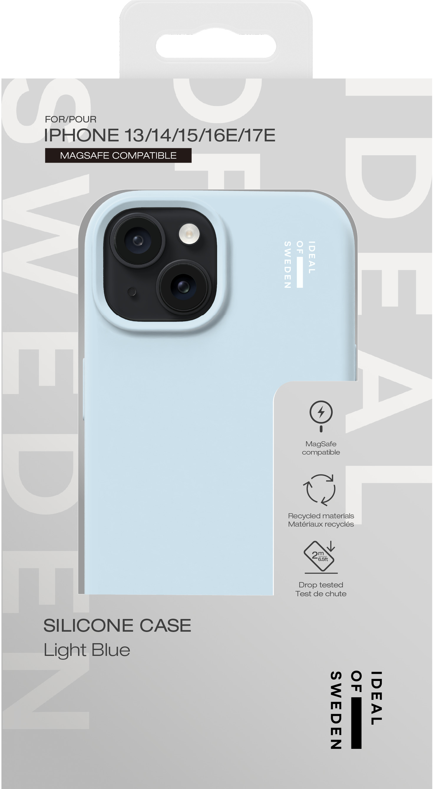 iDeal of Sweden Silicone Case MagSafe iPhone 13 / 14 / 15 / 16e / 17e Light Blue – image 5