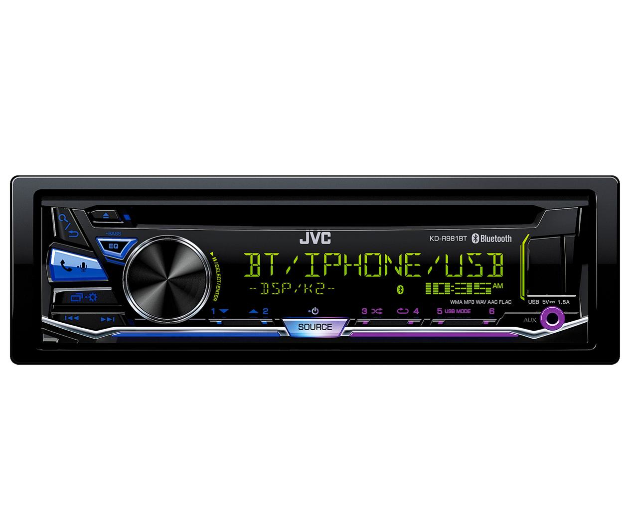 JVC KD-R981BT car media receiver Black