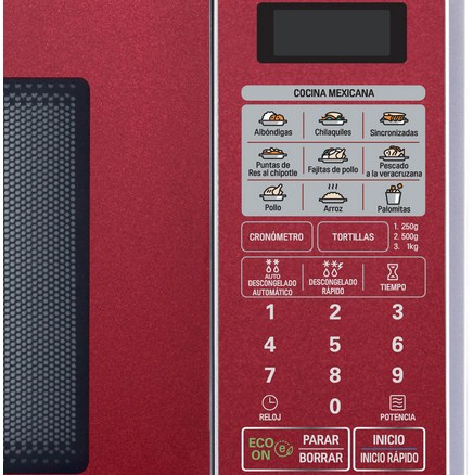 LG MS1143SR microwave Grey, Red Countertop – image 3