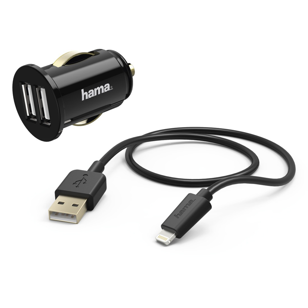 Hama Dualpicco Mobile phone Black Cigar lighter, USB Auto