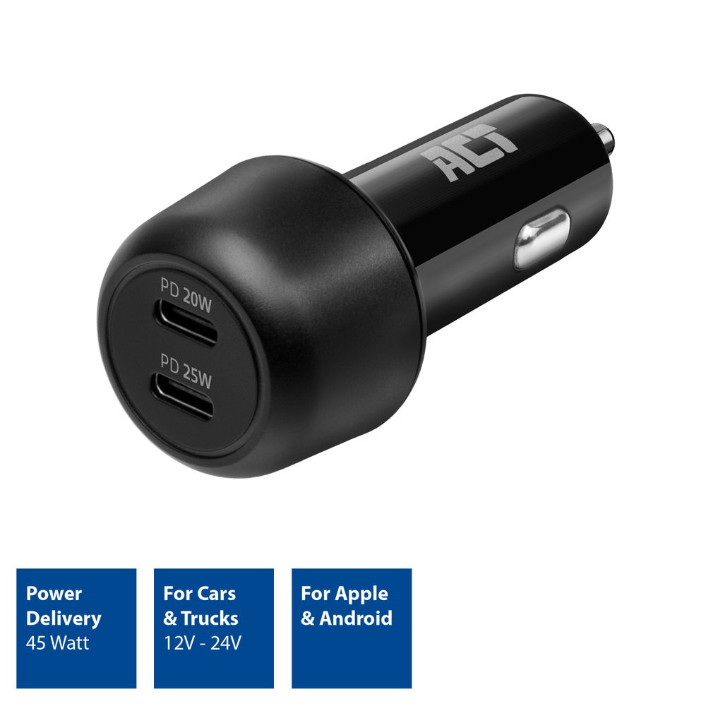 ACT 2-port USB-C Fast Car Charger – image 2