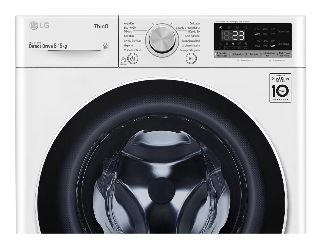 LG F4DN4008N0W washer dryer Freestanding Front-load White – image 6