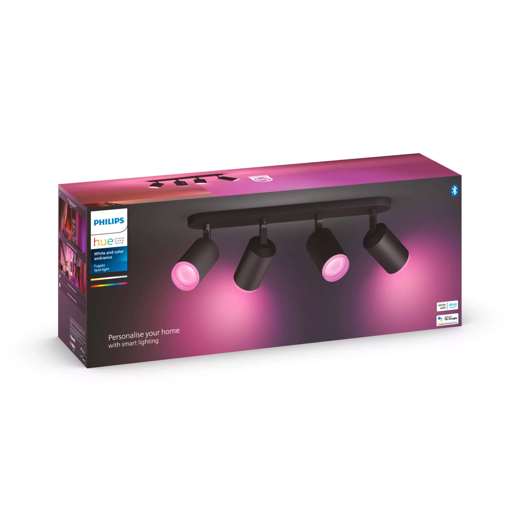 Philips by Signify Philips Hue White and colour ambience Fugato quadruple spotlight – image 5