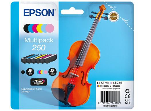 Epson 250 Multipack - 6-pack - black, yellow, cyan, magenta, light cyan, light magenta - original - blister - ink cartridge - for P/N: C11CL95402