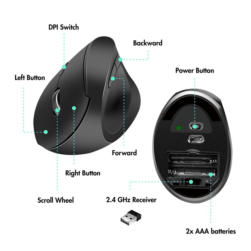 LogiLink ID0211 keyboard Mouse included Universal RF Wireless QWERTZ German Black – image 3