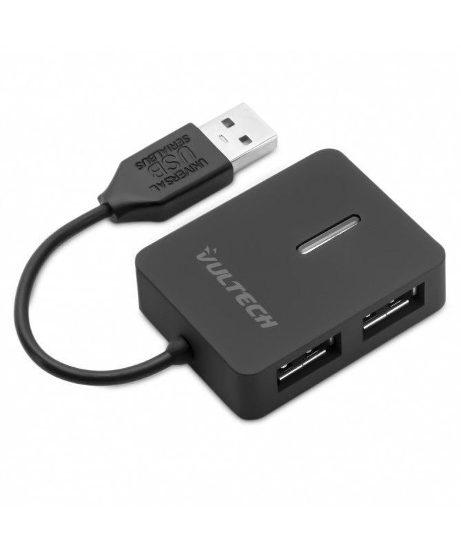 Vultech HU-04USB2 interface hub USB 2.0 480 Mbit/s Black – image 1