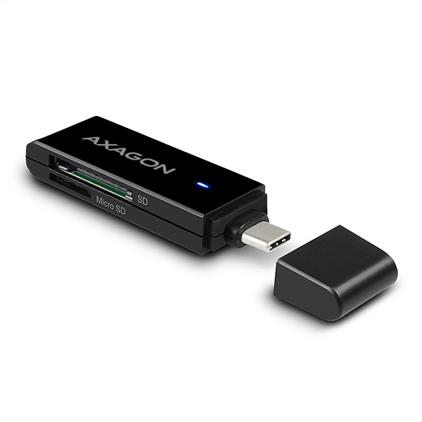 Axagon CRE-S2C card reader USB 3.2 Gen 1 (3.1 Gen 1) Type-C Black