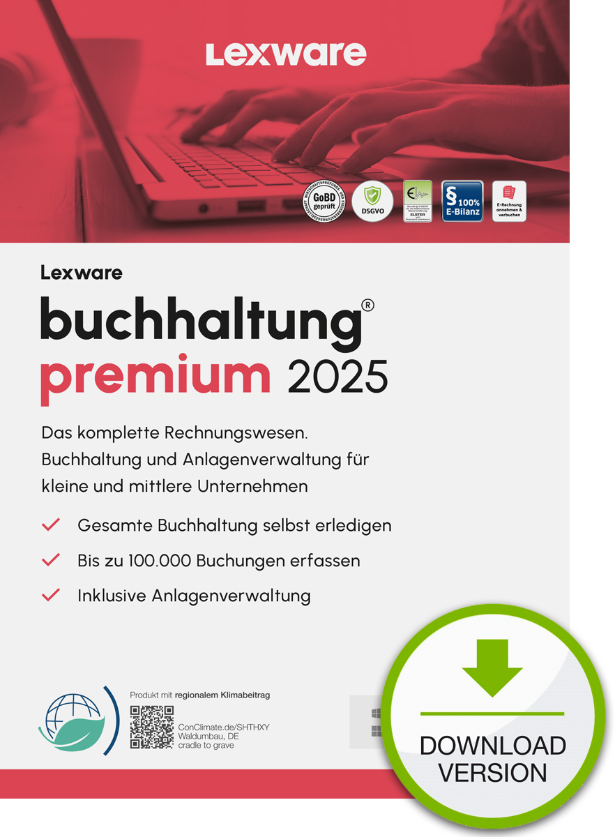 Lexware buchhaltung premium 2025 "unbegrenzte Laufzeit" Download Contabilità