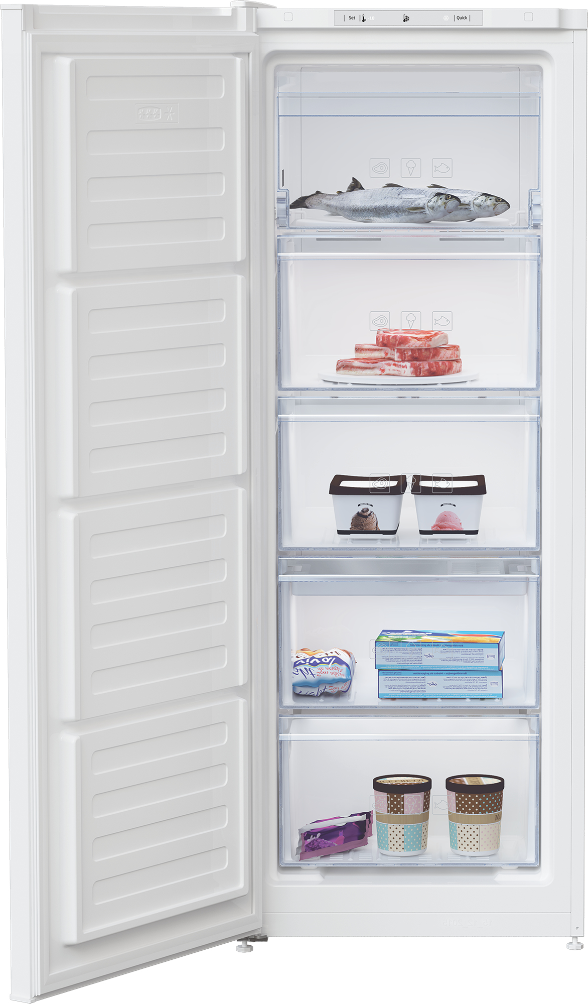 Beko FSG3545W Freestanding Tall Frost Free Freezer with Freezer Guard – image 3