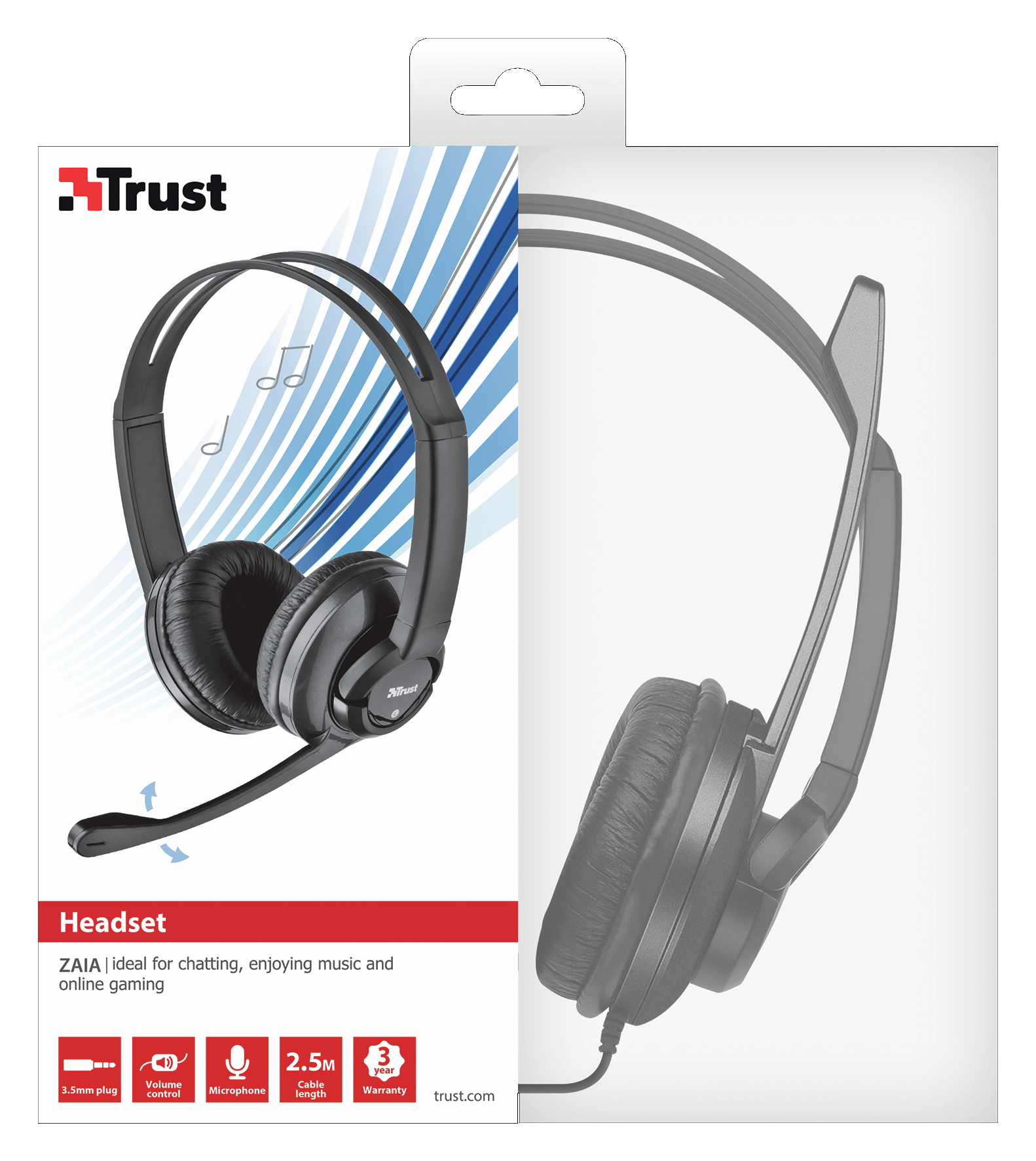 Trust Zaia Headset Wired Head-band Calls/Music Black – image 5