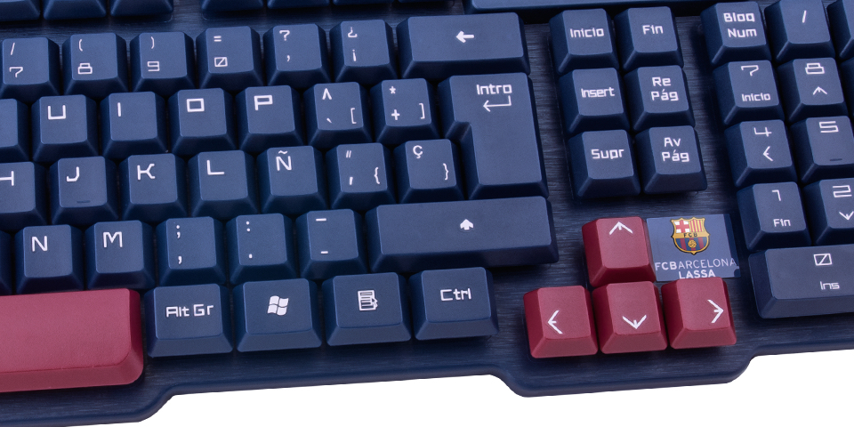 Mars Gaming MCPCHAMPIONBC keyboard Mouse included USB QWERTY Spanish Bordeaux, Navy – image 4