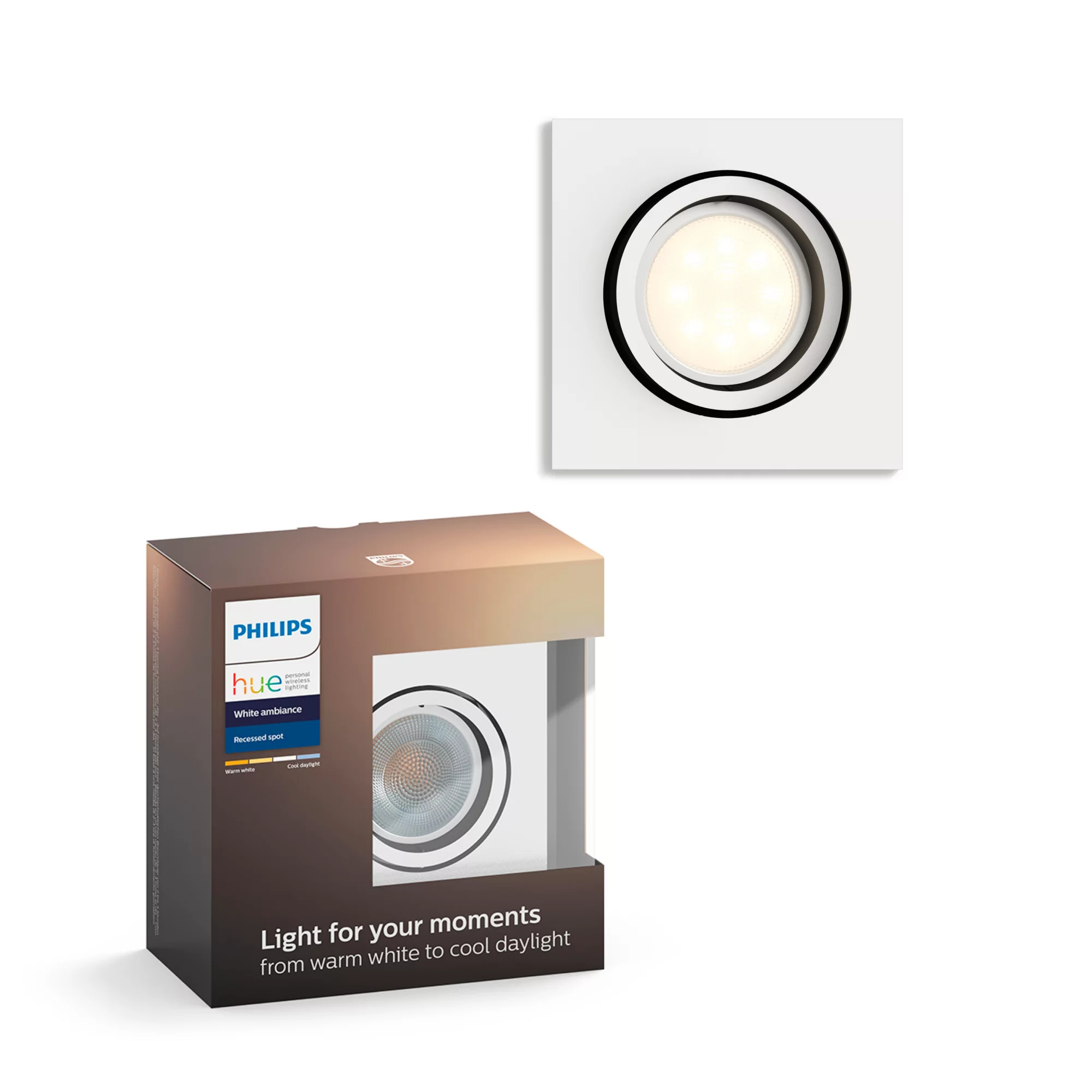 Philips by Signify Philips Hue White ambience 5042131P8 Recessed spot light Bluetooth/Zigbee