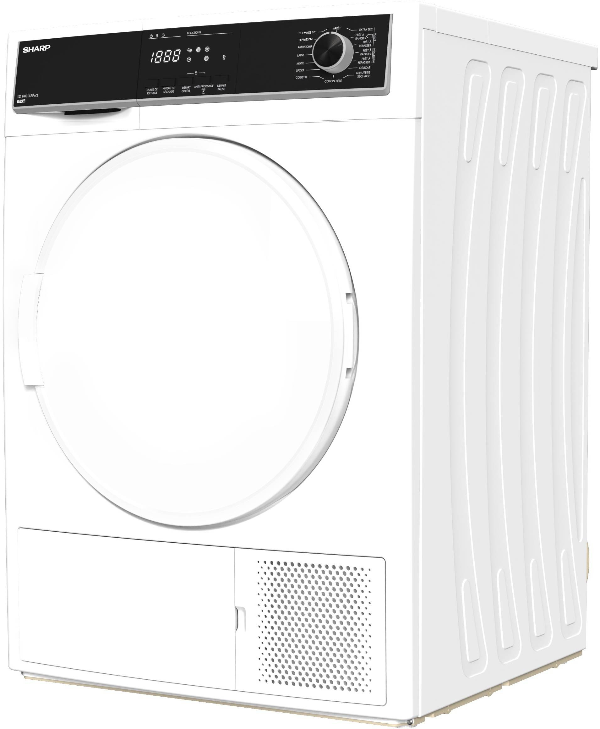 Sharp KD-HHB0S7PW21 tumble dryer Freestanding Front-load – image 2