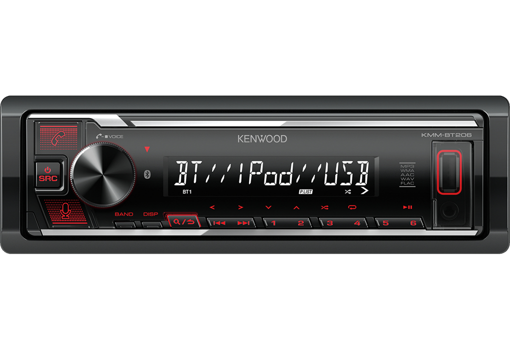 Kenwood KMM-BT206 car media receiver Black