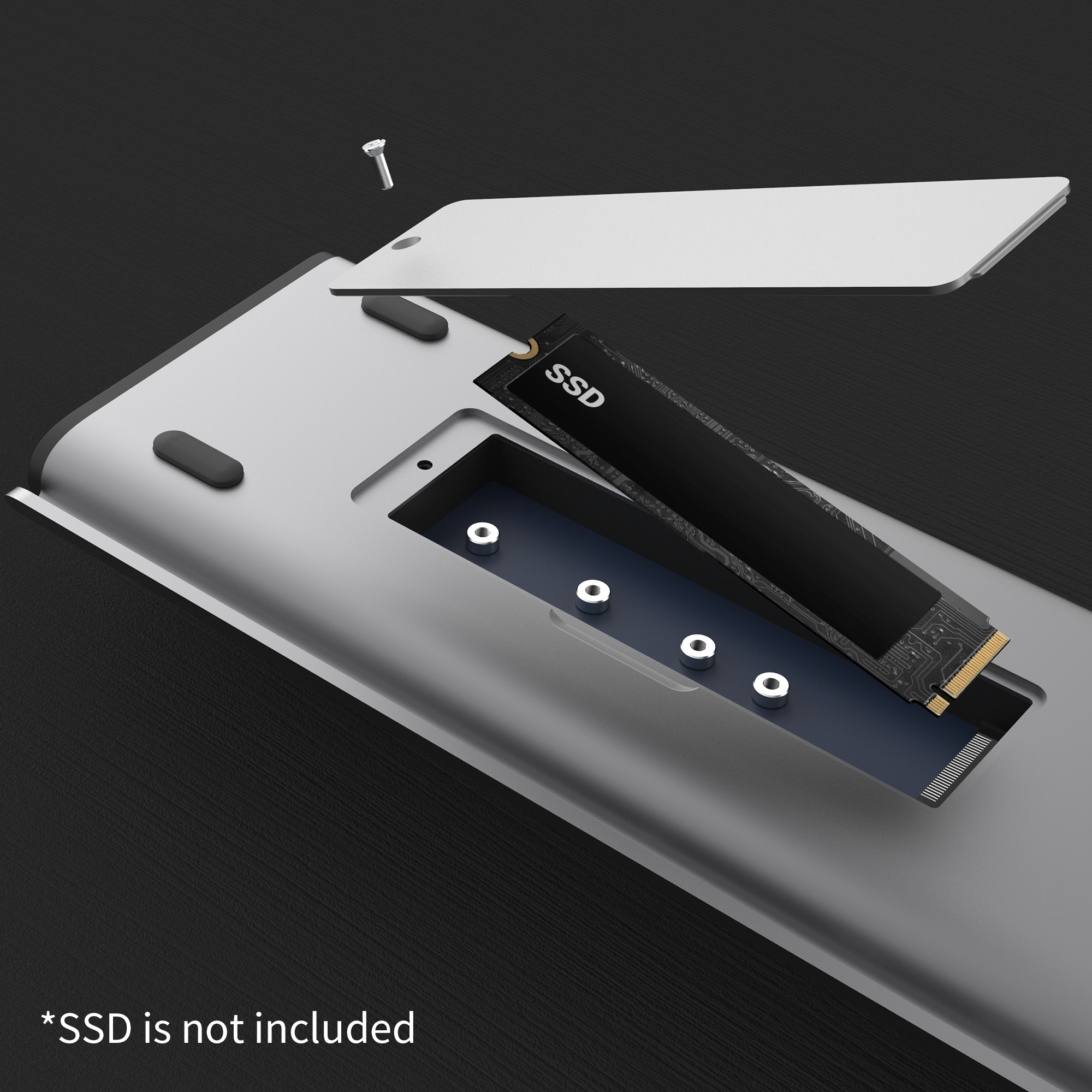 j5create JCD552 M.2 NVMe® USB-C® Gen 2 Docking Station, Silver and Black – image 8