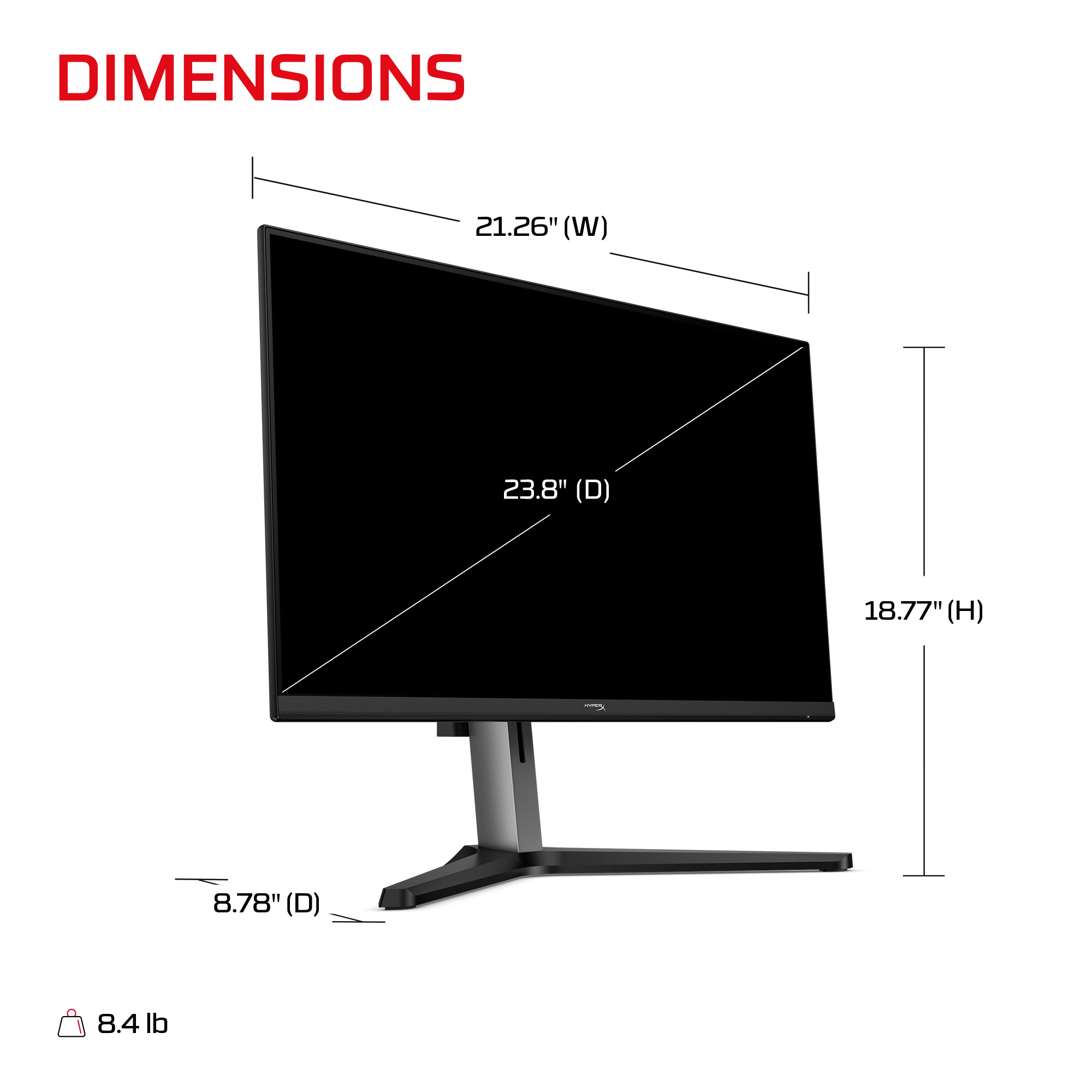 HP HyperX OMEN 23.8 inch FHD 144Hz Gaming Monitor - OMEN 24e – image 9