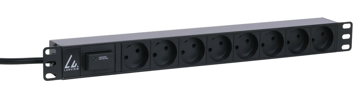 Lanview LVR261880D power distribution unit (PDU) 8 AC outlet(s) 1U Black – image 2