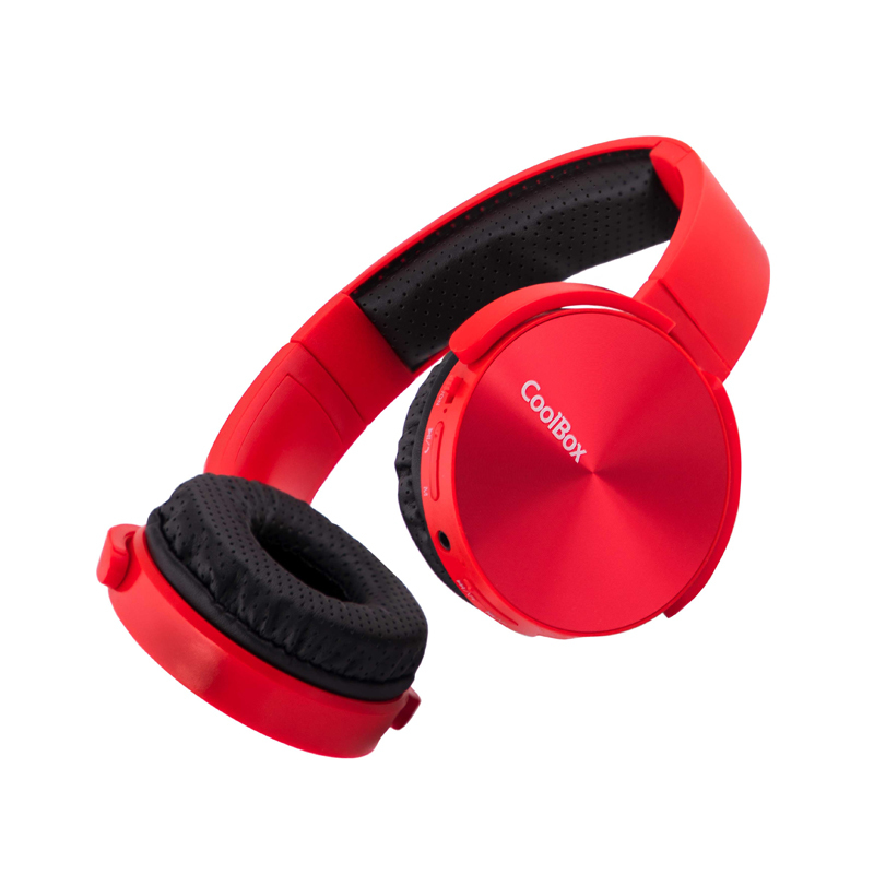 CoolBox CoolMetal Headphones Wired & Wireless Head-band Calls/Music Micro USB Bluetooth Red – image 3