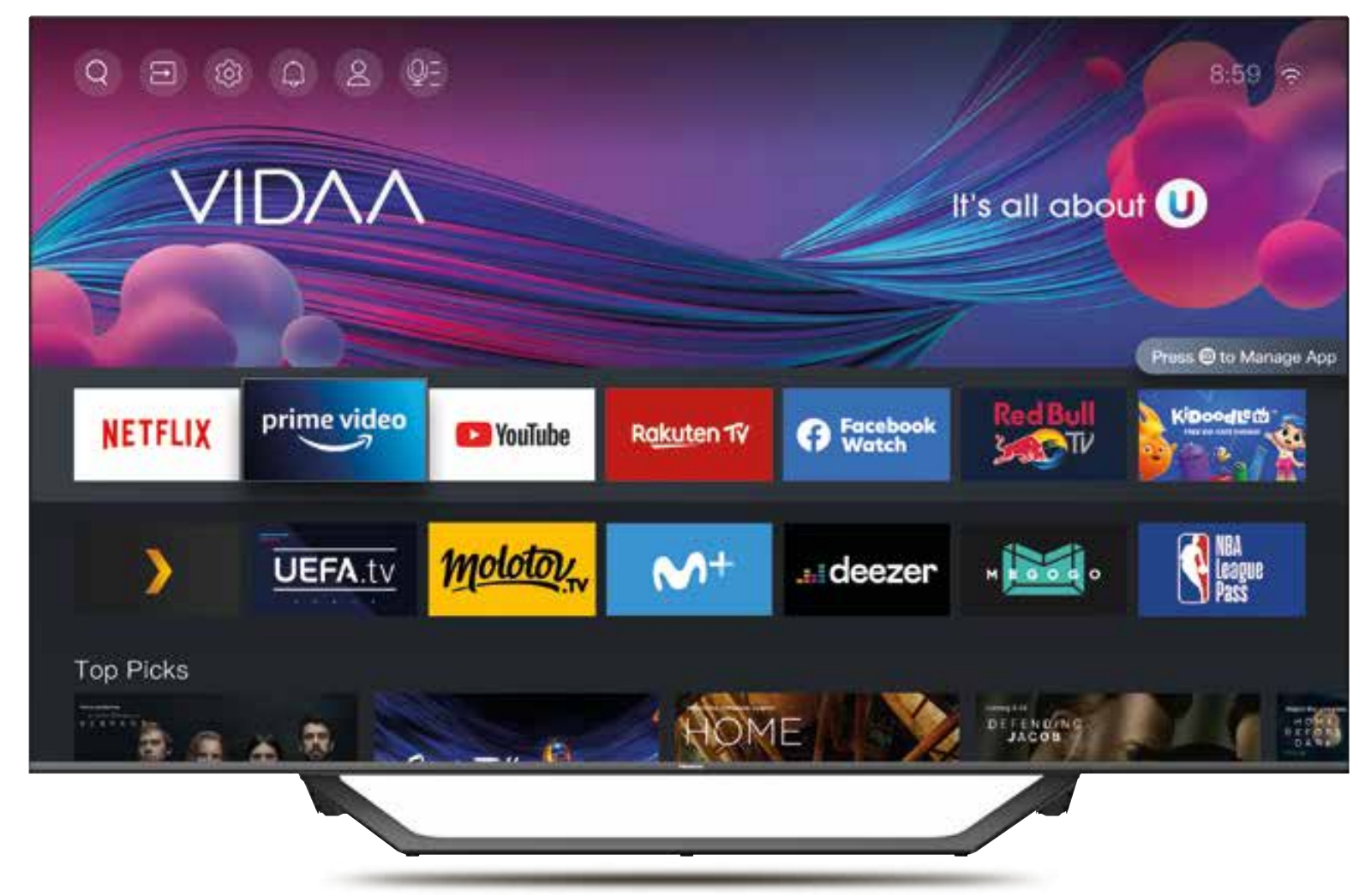 Hisense 43A7HQ 109.2 cm (43") 4K Ultra HD Smart TV Wi-Fi Black – image 1