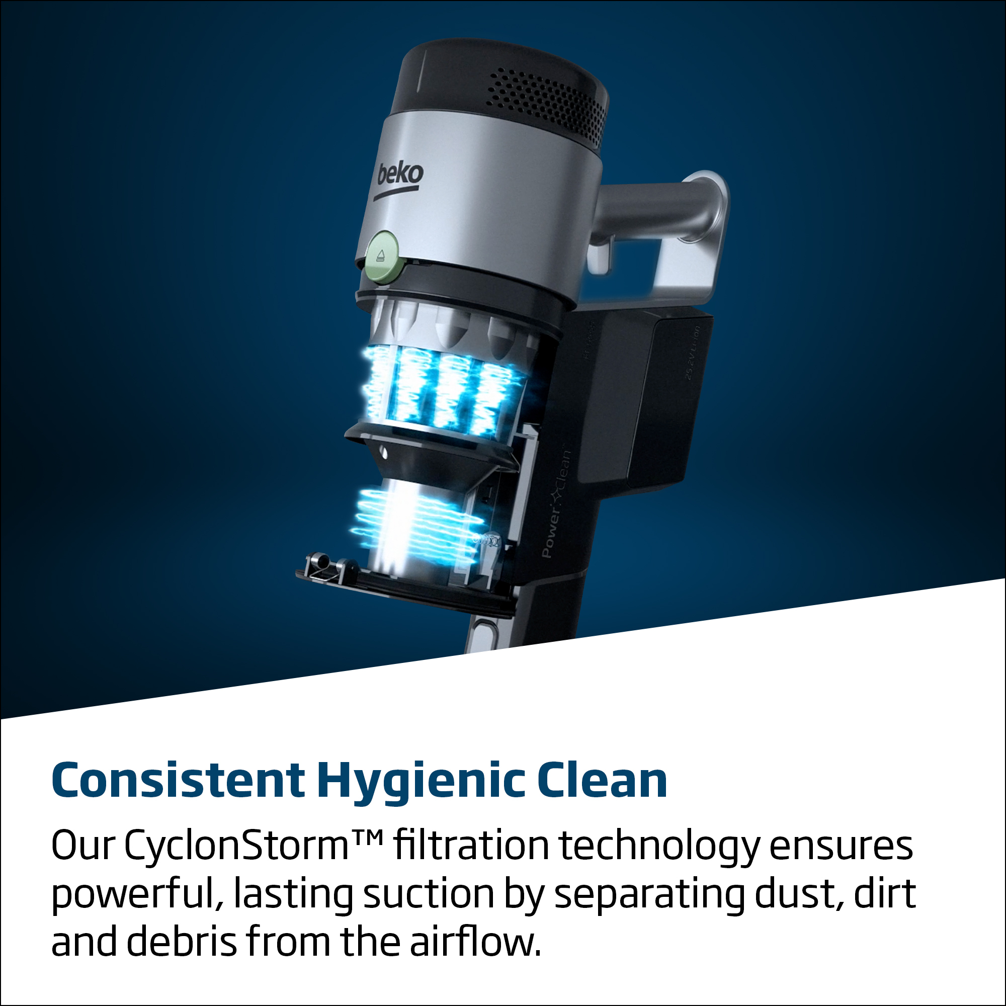 Beko VRT76325VW PowerClean™ CyclonStorm™ Cordless 2-in-1 Vacuum Cleaner – image 9