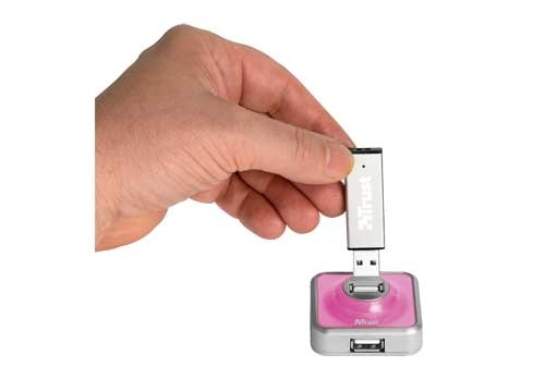 Trust 4 Port USB 2.0 Micro Hub - Pink, 4 Pack – image 7
