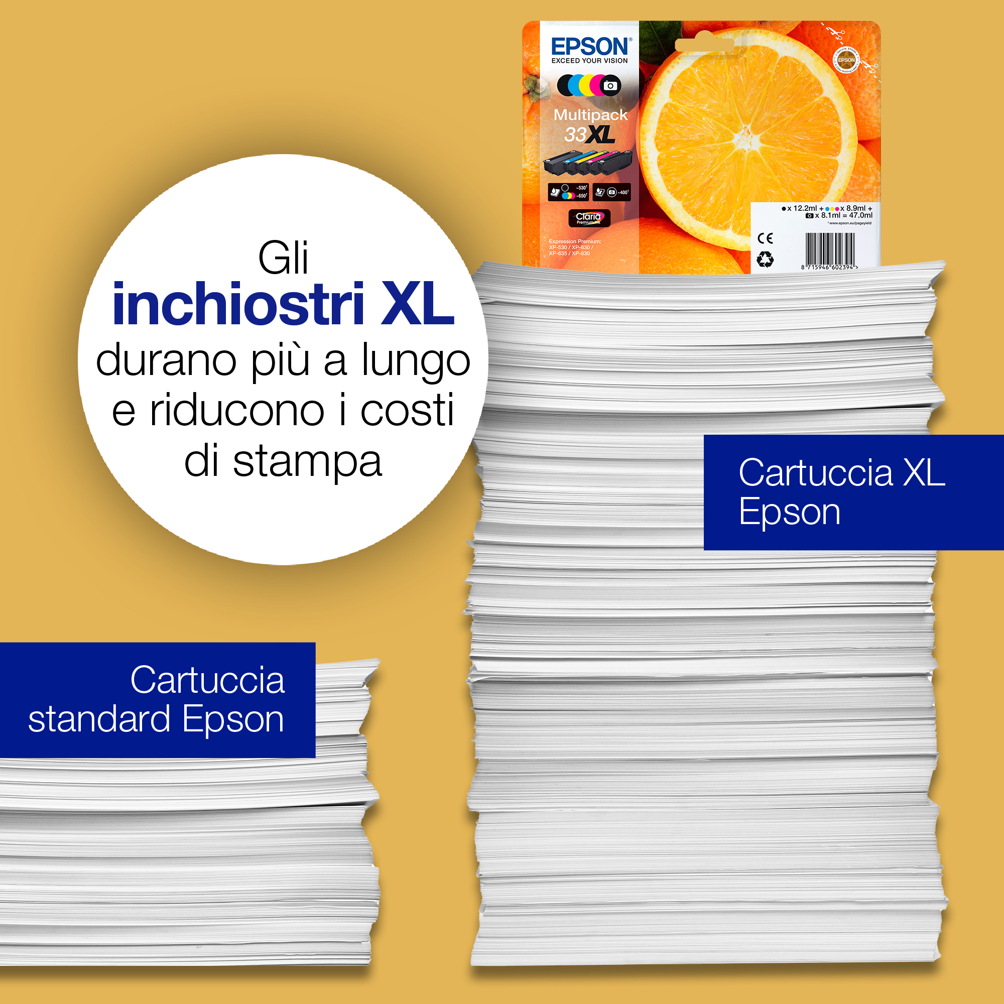 Materiale di consumo: Cartucce di inchiostro, Inchiostri Claria Premium, 33, Arance - Miniatura 4