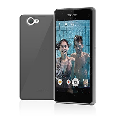 Celly GELSKIN386BS mobile phone case Cover Black, Translucent
