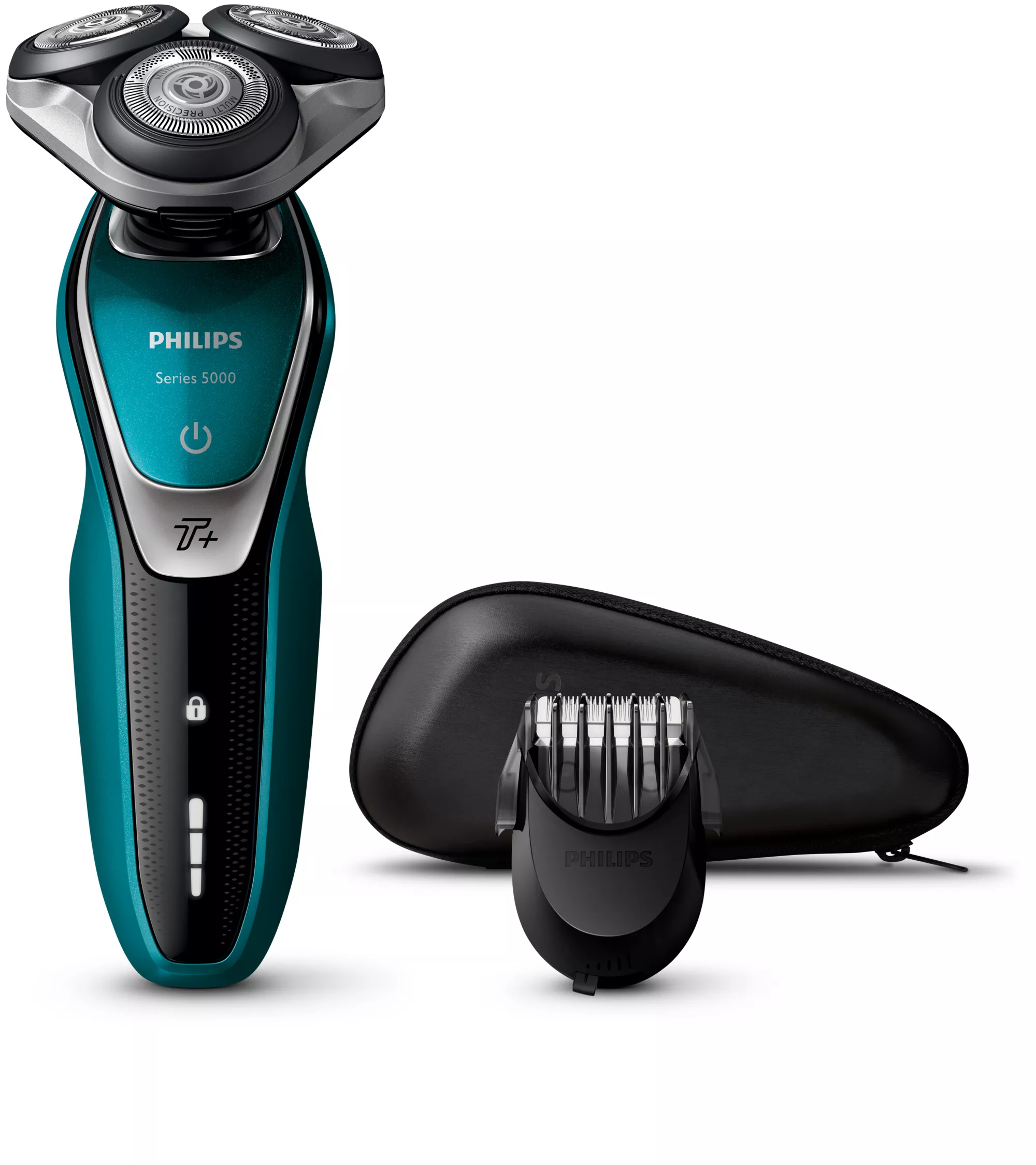Philips SHAVER Series 5000 S5650/41 men's shaver Rotation shaver Trimmer Black, Silver, Turquoise
