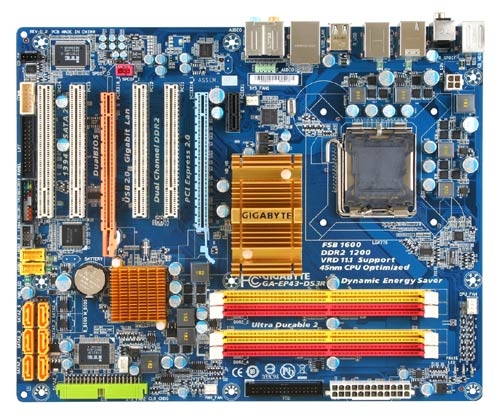 GIGABYTE GA-EP43-DS3R motherboard LGA 775 (Socket T) ATX – image 1