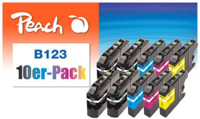 Peach PI500-185 toner cartridge 10 pc(s) Compatible Black, Cyan, Magenta