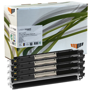 MM Value Pack (Black / Cyan / Magenta / Yellow) Laser Toners - HP 126A (CE310A - CE313A) - For HP LaserJet Pro